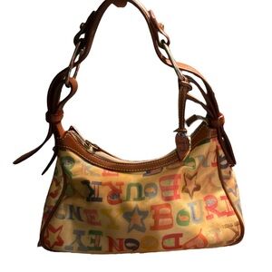 Dooney & Bourke Coated Rainbow Doodle Graffiti Y2K, Boho Handbag Purse Tote 👜